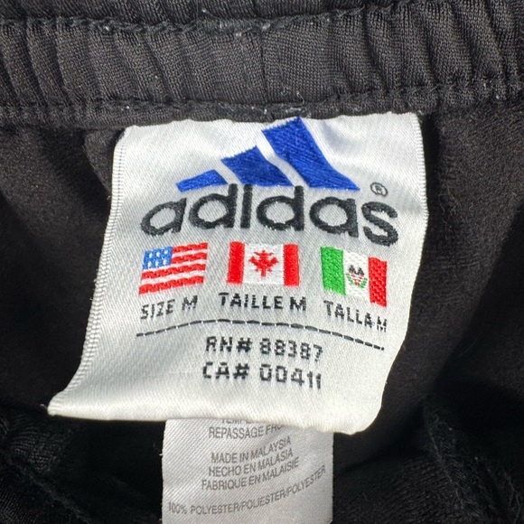 Adidas Track Pants Mens M Black Dark Green Baggy Cargo Pocket 90s Y2K - Picture 6 of 11